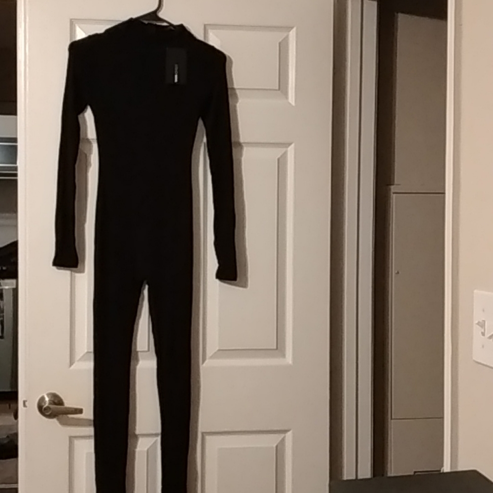 XS all black brand new with tags jumpsuit/catsuit